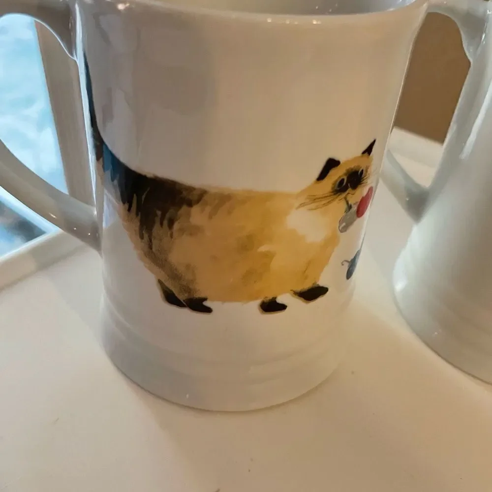 Fringe Cat Christmas themed coffee cups
